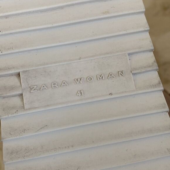 Zara Oxfords Tan Nude Patent Leather Red Heart Tongue Platform Wingtip Shoes - Picture 13 of 14